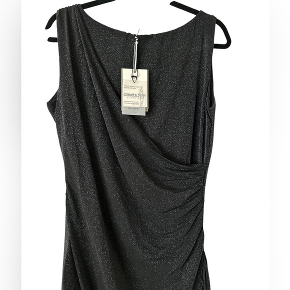 CHIARA BONI Rebon Sugar Elegant Black Dress Made in Italy size 16 NWT - Picture 3 of 12